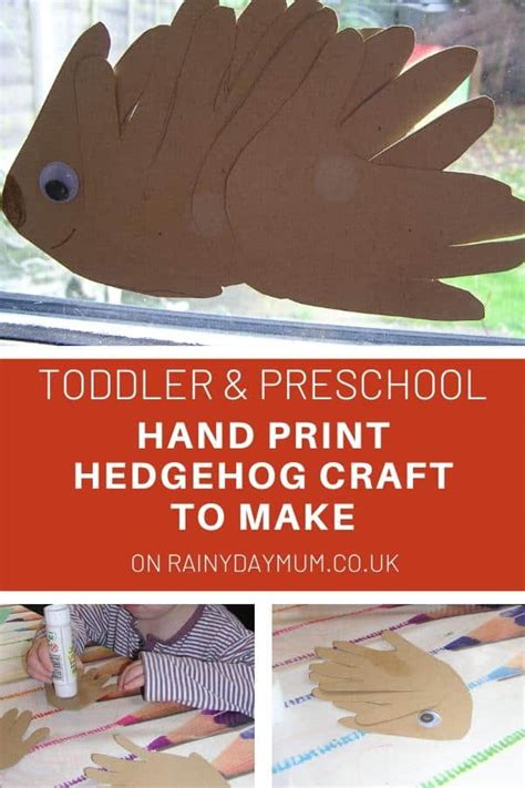 Easy Handprint Hedgehog Craft for Toddlers and Preschoolers