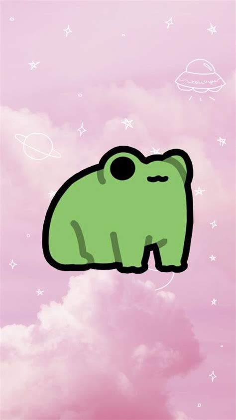 Cute frog wallpaper | Cute frogs, Frog wallpaper, Frog drawing