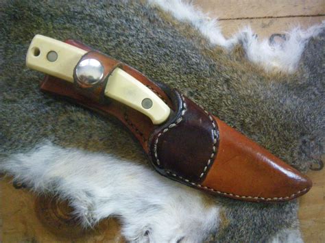 Custom sheath for Schrade skinning knife. | Skinning knife, Knife ...