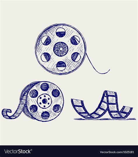 Film reel Royalty Free Vector Image - VectorStock