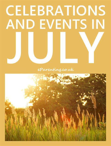 July 2024 Events Celebrations & Special Days