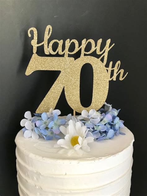 70th Birthday Cake Topper 70th Cake Topper 70 Birthday Cake - Etsy