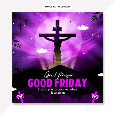 Premium PSD | Good friday banner template background for happy good ...