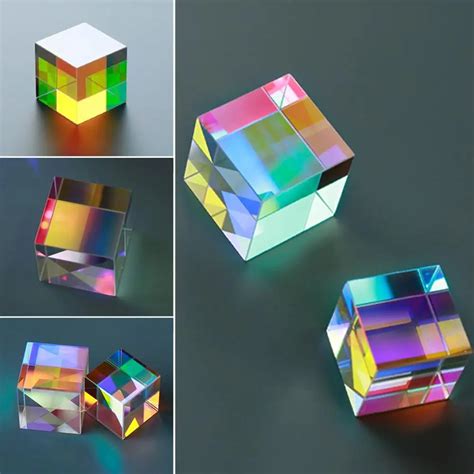 Prism Six Sided Bright Light Combine Cube Prism Stained Glass Beam ...