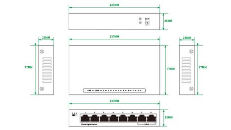 8-Port Gigabit Unmanaged Ethernet Switch-GZCOM