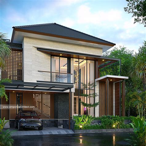 Desain Rumah Modern 2 Lantai Ibu NNI 1527 di Serpong, Tangerang Selatan