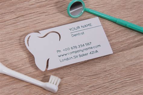 Dentist business card template cutting file