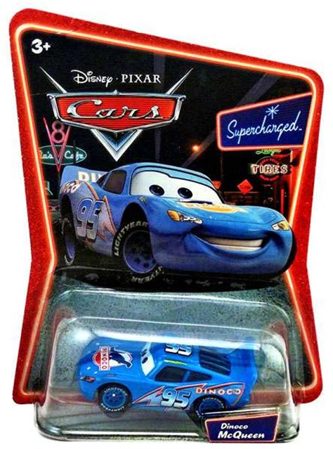 Disney Pixar Cars Supercharged Blue Dinoco McQueen 155 Diecast Car ...