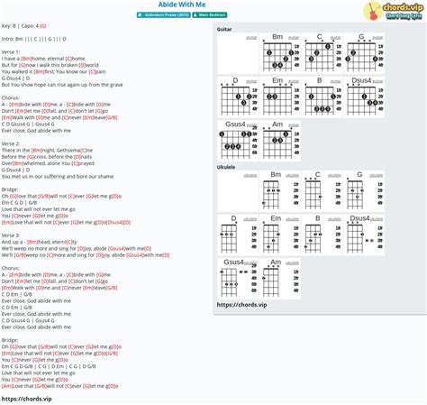 Chord: Abide With Me - tab, song lyric, sheet, guitar, ukulele | chords.vip