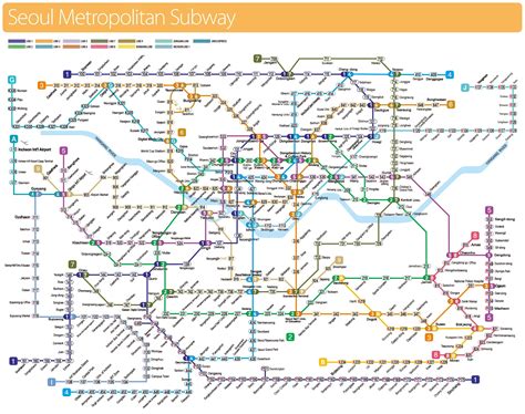 Seoul metropolitan subway map - Ontheworldmap.com