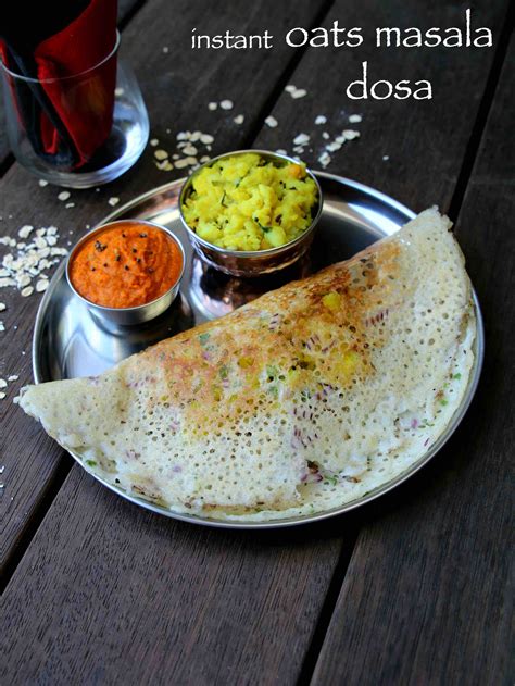 instant oats dosa recipe | oats masala dosa | oats dosa with aloo bhaji