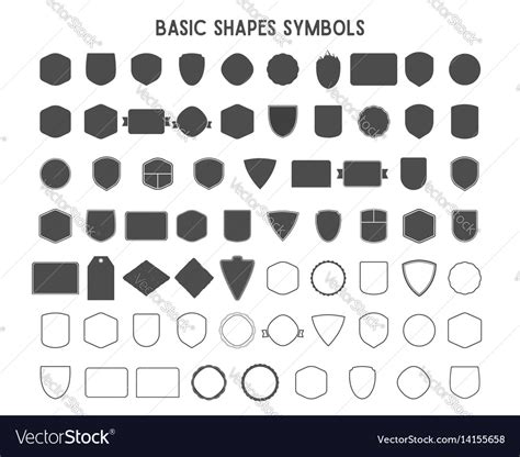 Set of vintage frames shapes and forms for logo Vector Image