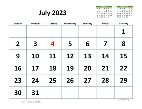 July 4 2023 Calendar - Get Calendar 2023 Update