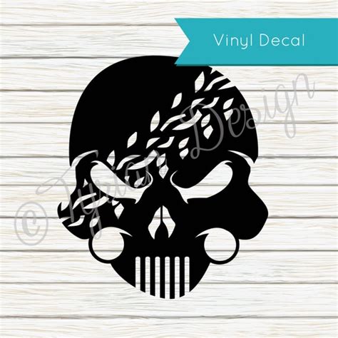 Jeep Skull Decal for Cars laptops tablets 4x4 off road | Etsy