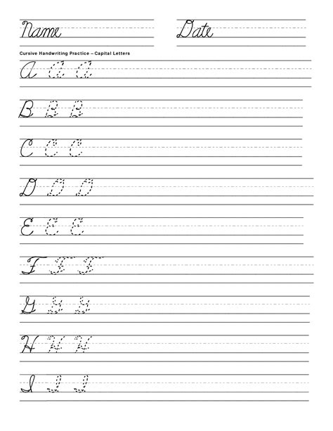 Easy Cursive Writing Worksheet Printable | Handwriting | Cursive - Free ...