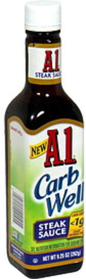 A1 Steak Sauce, Carb Well Steak Sauce - 9.25 oz, Nutrition Information ...