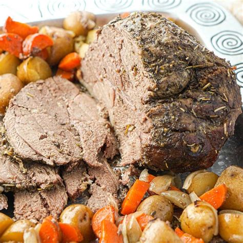 Easy Lamb Shoulder in the Slow Cooker - Herb Garlic Roast & Vegetables