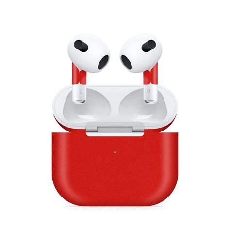 Airpods 3 Matte Red Skin – WrapCart Skins