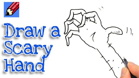 Learn how to draw a scary hand real easy for kids and beginners - YouTube