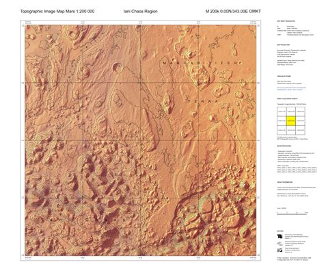 ESA - Topographic map of Mars at 1:200 000