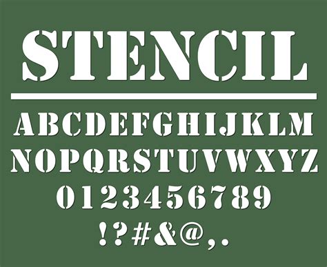 Stencil Font Army Font Military Font Military Stencil Font - Etsy Ireland