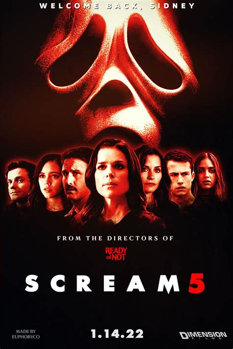 SCREAM 5 - Poster Fanmade (2022) Neve Campbell | Filmes, Terror, Assustador