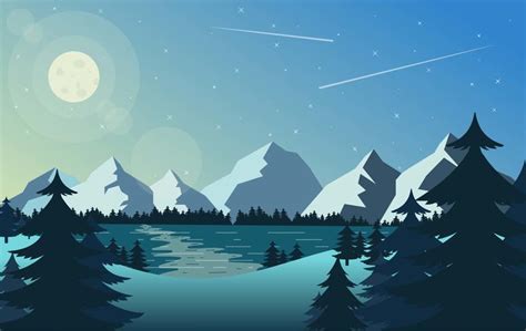 Vector Landscape Illustration 206269 Vector Art at Vecteezy