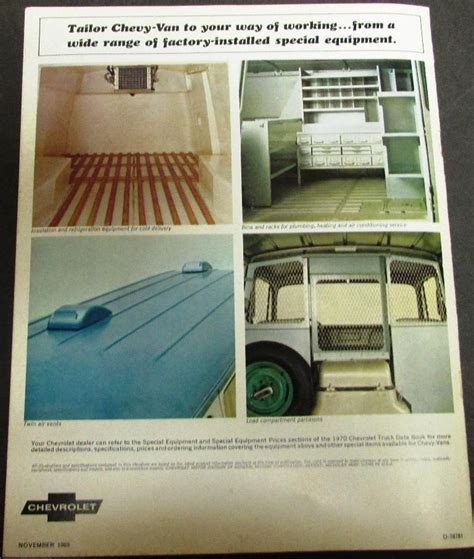 1970 Chevrolet Chevy Van & Sportvan Truck Dealer Sales - Etsy