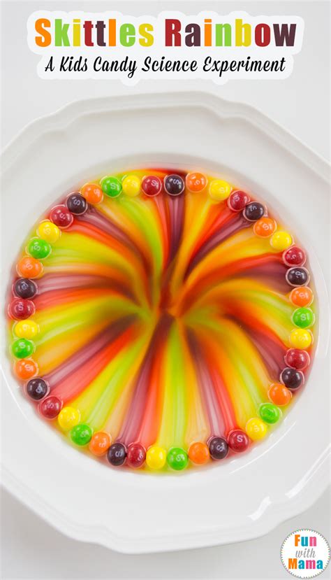 Easy Rainbow Skittles Science Experiment - Fun with Mama