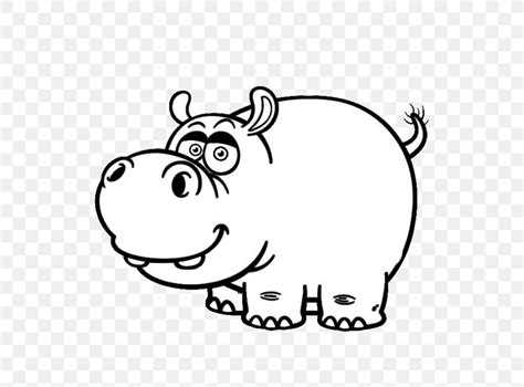 Hippopotamus Cartoon Drawing Black And White Clip Art, PNG, 627x606px ...