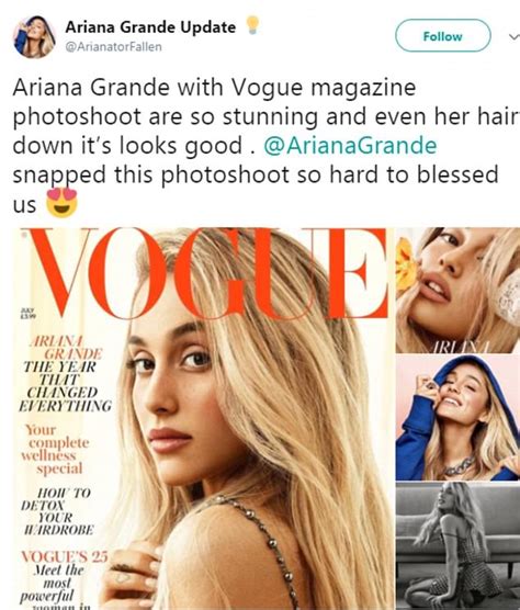 Ariana Grande for UK Vogue: Singer's 'natural' cover look praised ...