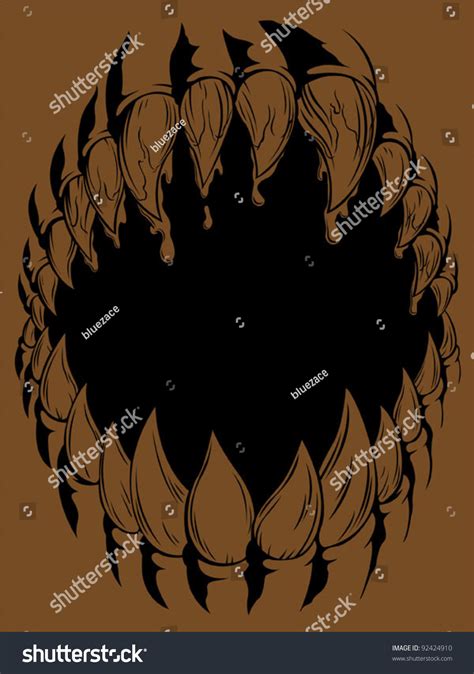 Monster Mouth Stock Vector Illustration 92424910 : Shutterstock