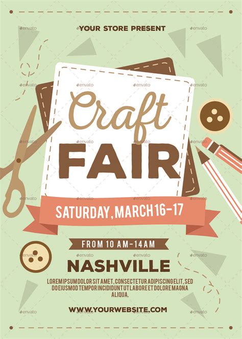 Craft Fair Flyer | Flyer, Craft fairs, Flyer template