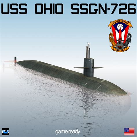 uss ohio ssgn 726 3d model