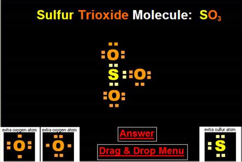 Answer to Drag and Drop Sulfur Trioxide Molecule