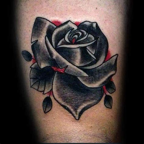 80 Black Rose Tattoo Designs For Men - Dark Ink Ideas