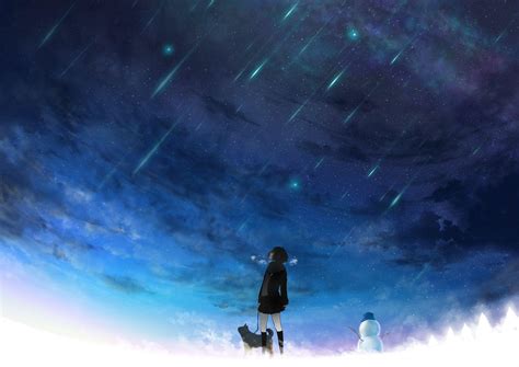 Anime Night Sky Wallpapers - Top Free Anime Night Sky Backgrounds ...