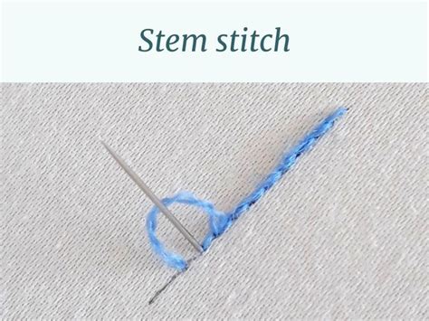 How to stitch: Stem stitch - Elara Embroidery