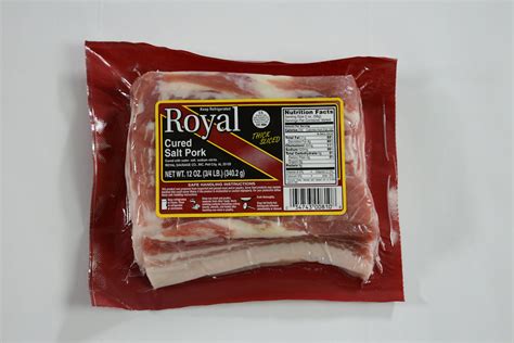 Royal Cured Salt Pork – Thick Sliced | Royal Quality Meats