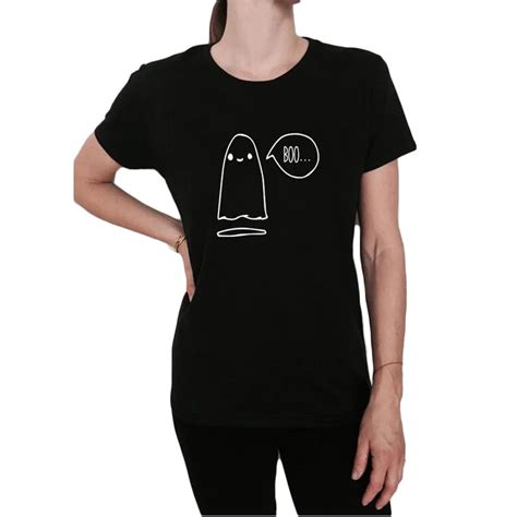 Funny Halloween Boo Tshirt Tee Shirt Funny Slogan womens Cute Ghost Boo ...