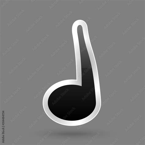 vector black music note symbol Stock Vector | Adobe Stock