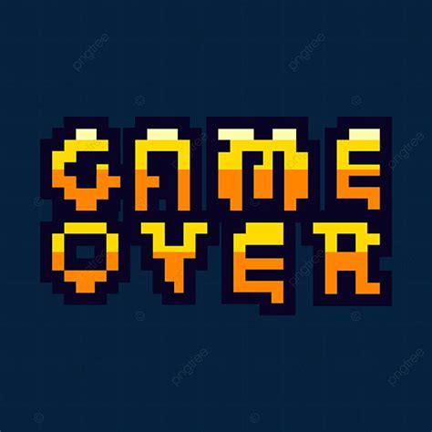 Game Over Pixel Vector Design Images, Hand Drawn Pixel Game Game Over ...