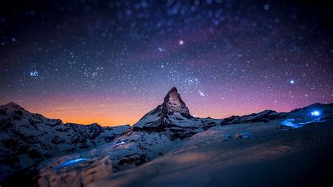 Night Mountain Wallpaper HD Free Download