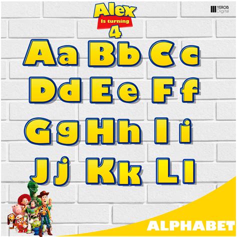 Toy Story Font Svg, Toy Story Alphabet, Toy Story Numbers, Toy Story ...