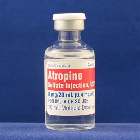 Atropine Injection glass vial | Alternate Site Sedation