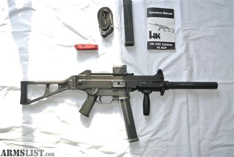 ARMSLIST - For Sale: HK UMP .45 USC conversion w/ fake silencer shroud