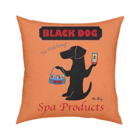 Black Dog Spa Products Throw Pillow