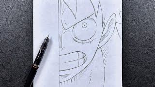 How to Draw Luffy sketch with pen | how to draw Luffy e... | Doovi