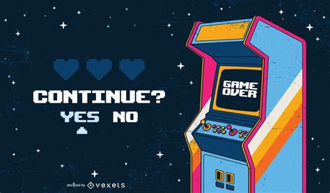 Game Over Arcade Illustration Vector Download