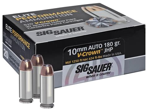 SIG SAUER - AMMO 10MM 180GR JHP 20/200